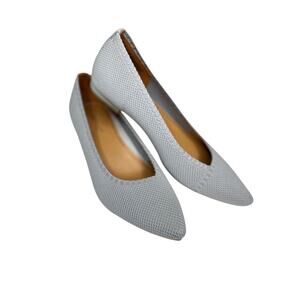 Vionic Dahlia Light Gray Knit Slip On Flat Comfort Orthotic Size 8 NWOT